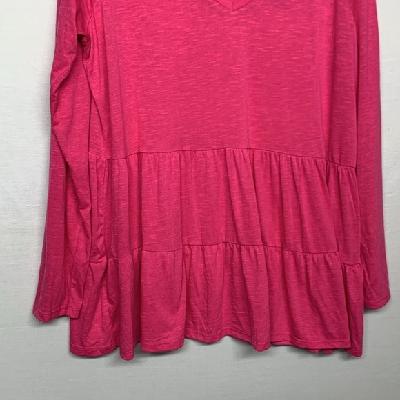 Poof New York Pink Peplum Blouse 2X Plus - Picture 3 of 7
